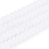 Opaque Spray Painted Glass Beads GLAA-ZX008-6mm-18G-2