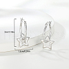 S925 Sterling Silver Star Hoop Earrings OH2589-5