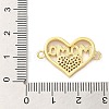 Brass Micro Pave Clear Cubic Zirconia Mama Connector Charms FIND-Z041-12A-3