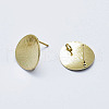 Electroplated Brass Stud Earring Findings X-KK-G331-21G-NF-2