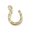 Brass Micro Pave Cubic Zirconia Pendants KK-C090-08B-G-1