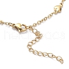 Ion Plating(IP) 304 Stainless Steel Heart Link Chain Necklace NJEW-K249-09G-3