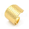 Textured 304 Stainless Steel Open Cuff Rings RJEW-G321-08G-1