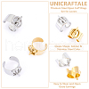 Unicraftale 4Pcs 2 Colors Stainless Steel Open Cuff Rings Set for Lovers RJEW-UN0002-94-5