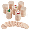  1Bag Unfinished Wooden Discs WOOD-NB0002-76-1