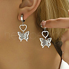 Tarnish Resistant 304 Stainless Steel Dangle Hoop Earrings SZ8514-1-3