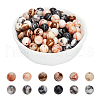 ARRICRAFT 120Pcs 4 Sizes Natural Red Netstone & Zebra Jasper Bead & Pink Zebra Jasper Bead G-AR0003-98-1