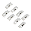 SUPERFINDINGS 8Pcs Brass Fold Over Clasps FIND-FH0009-95B-1
