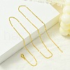 2mm Rack Plating Brass Twisted Chain Necklaces for Women Men MAK-L044-61G-3