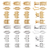   32 Sets 8 Styles Ion Plating(IP) 304 Stainless Steel Box Clasp FIND-PH0020-89-7