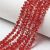 Electroplate Transparent Glass Beads Strands EGLA-A034-T2mm-H11-1