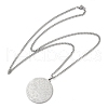 Non-Tarnish 304 Stainlessa Steel Curb Chain Pendant Necklaces NJEW-H034-05P-2