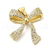 Brass Micro Pave Clear Cubic Zirconia Pendants FIND-Z041-08G-1