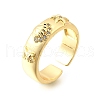 Ocean Theme Brass Micro Pave Cubic Zirconia Cuff Rings for Women RJEW-F184-17I-G-2