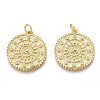 Brass Micro Pave Clear Cubic Zirconia Pendants ZIRC-Z008-28G-1