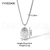 Stainless Steel Hammered Teardrop Pendant Necklaces for Women ZG3175-2-1