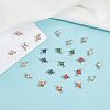 CHGCRAFT Transparent Glass Links Connectors GLAA-CA0001-08-4