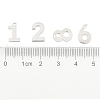 Tarnish Resistant 201 Stainless Steel Number Charms STAS-S035-M-3