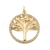 Brass Micro Pave Cubic Zirconia Pendants KK-L209-081G-1