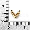 Brass Micro Pave Clear Cubic Zirconia Beads KK-B136-22G-3