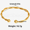304 Stainless Steel Twisted Cuff Bangles XI4338-2-4