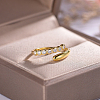 Adjustable 925 Sterling Silver Micro Pave Cubic Zirconia Cuff Rings for Women SM8220-1