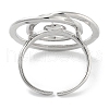 Rack Plating Brass Open Cuff Ring Settings KK-Z071-30P-3