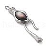 Brass Shell S-Hook Clasps KK-U059-26P-01-2
