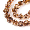 Handmade Gold Foil Glass Beads Strands FOIL-N029-04D-3