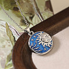 Brass with Enamel Pendant Necklaces NJEW-Z088-04P-1