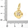 Brass Micro Pave Cubic Zirconia Pendants KK-D357-32G-3