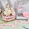 5 Yards Polyester Ruffled Trimming Lace Ribbon OCOR-WH0091-76B-5