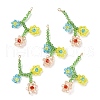 Glass Beaded Pendants GLAA-C028-05A-1