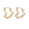 Ion Plating(IP) 304 Stainless Steel Heart Hoop Earrings for Women EJEW-I267-08G-1