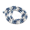 Electroplated Shell Pearl Beads Strands SHEL-F008-03A-08-2