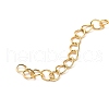 Rack Plating Brass Curb Chain Extender KK-Q807-09G-3