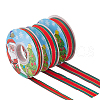 DICOSMETIC 3Roll 3 Styles Polyester Striped Ribbon OCOR-DC0001-18-1