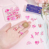 SUNNYCLUE 40Pcs 10 Styles Breast Cancer Pink Awareness Ribbon Theme Alloy Enamel Pendants ENAM-SC0005-02-3