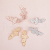 FIBLOOM 3 Pairs 3 Colors Alloy Dangle Stud Earrings fot Women EJEW-FI0002-61-3