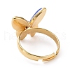 Cat Eye Butterfly Adjustable Ring with Clear Cubic Zirconia RJEW-G258-01G-4
