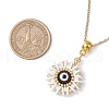 Glass Seed Beads & Polymer Clay & Evil Eye Lampwork Pendant Necklaces NJEW-MZ00101-05-3