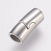 Tarnish Resistant 304 Stainless Steel Magnetic Clasps with Glue-in Ends STAS-E138-04P-1