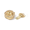 Rack Plating Brass Micro Pave Clear Cubic Zirconia Box Clasps KK-G494-01G-2