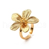 Brass Cuff Rings for Women RJEW-Z097-01G-02-2