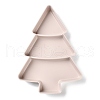 Christmas Tree Shaped Plastic Snack Dried Tray Box DJEW-Q003-01C-2