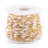 Handmade CCB Plastic Imitation Pearl Beaded Chains CHC-M021-29LG-3