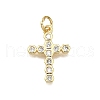 Brass Micro Pave Cubic Zirconia Pendants KK-Z100-44G-01-1