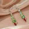 Christmas Glass Beads Dangle Earrings EJEW-JE01624-5