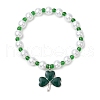 Glass Pearl Beaded Stretch Bracelets BJEW-JB11191-1