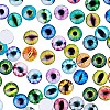 Eye Printed Glass Cabochons GGLA-BT0001-01-6